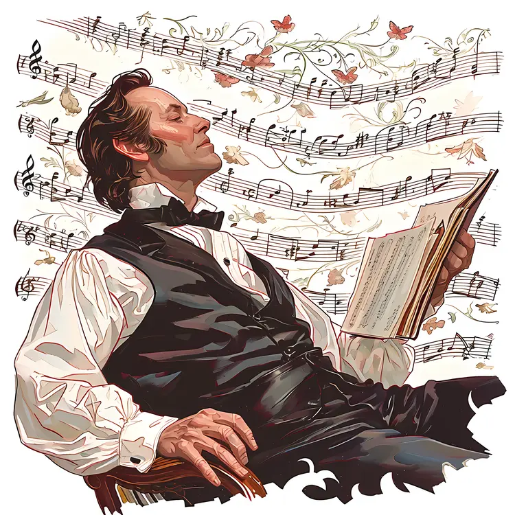 Man Reading Sheet Music