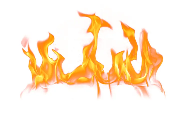 Bright Orange Flames