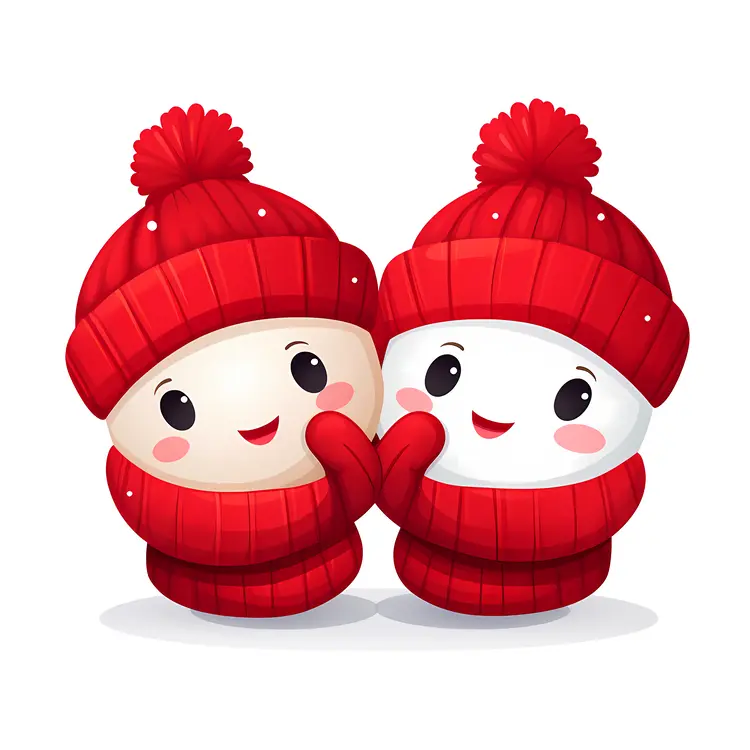 Cute Couple in Winter Hats