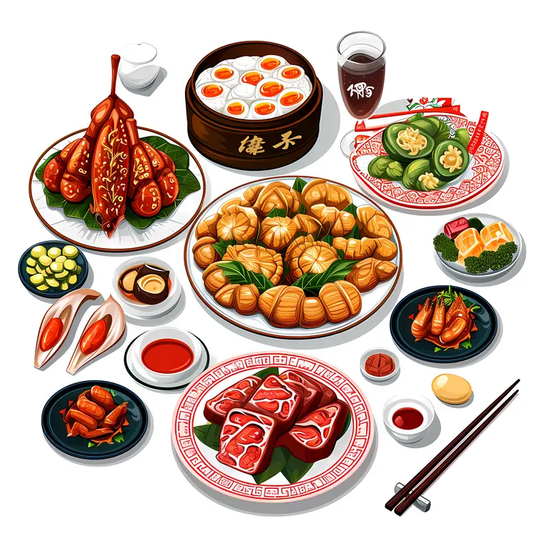 Delicious Chinese Food Feast