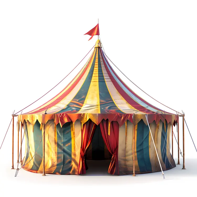 Yellow and Red Circus Tent