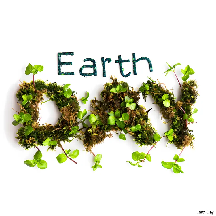 Earth Day with Moss and Leaves