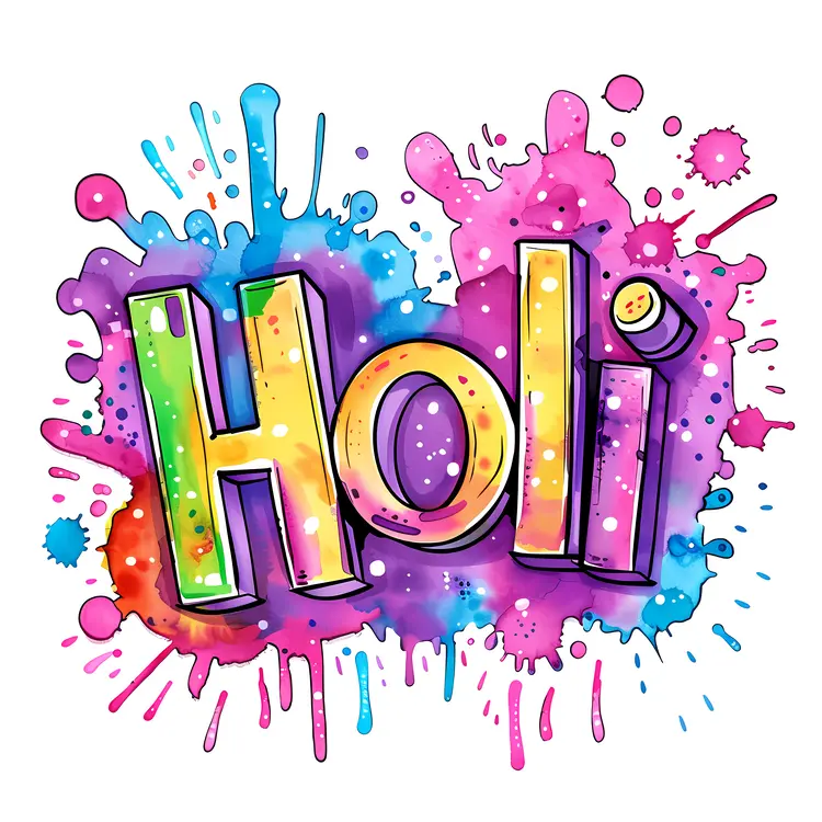Colorful Holi Festival Celebration