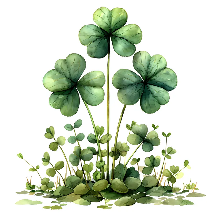 Green Clovers in Nature