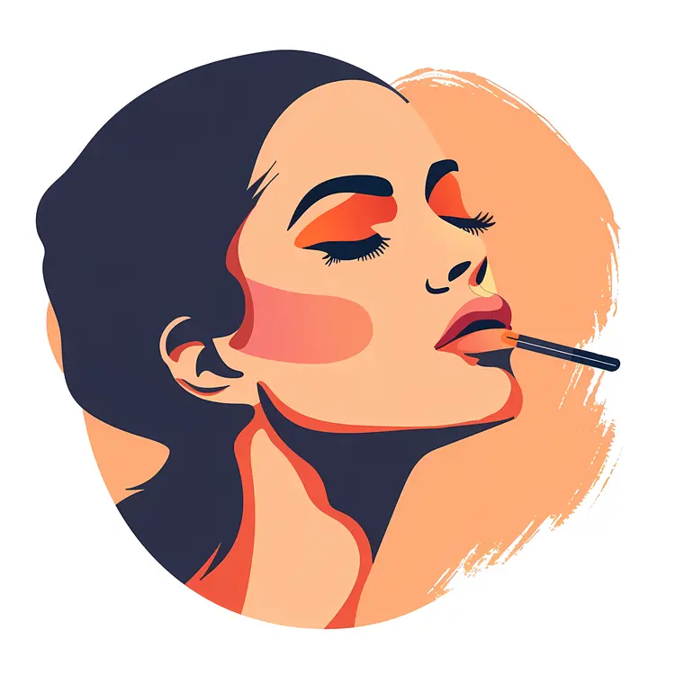 Stylish Woman with Makeup