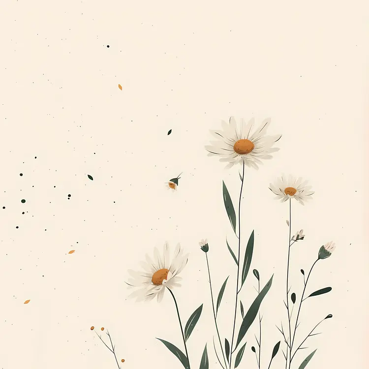 Elegant Daisies in the Wind