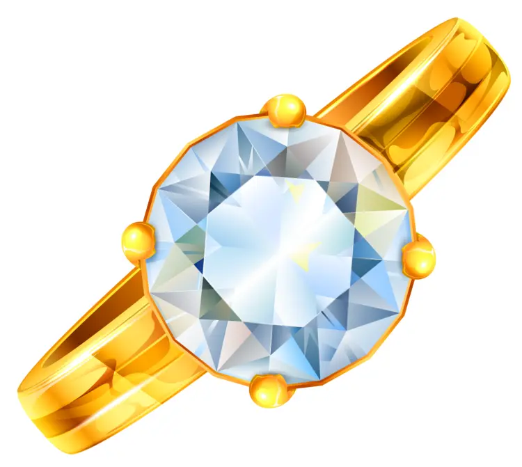 Gold Ring with Blue Gem