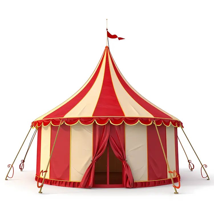 Colorful Striped Circus Tent