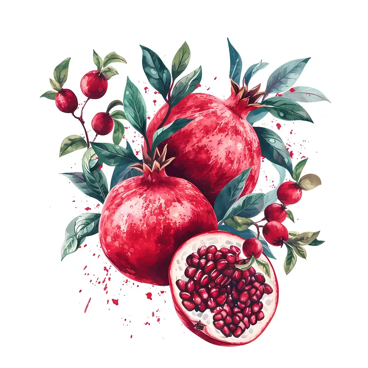 Pomegranate with Seeds