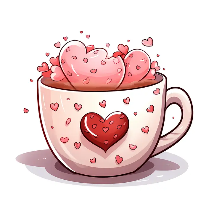 Heart-themed cup for a sweet treat