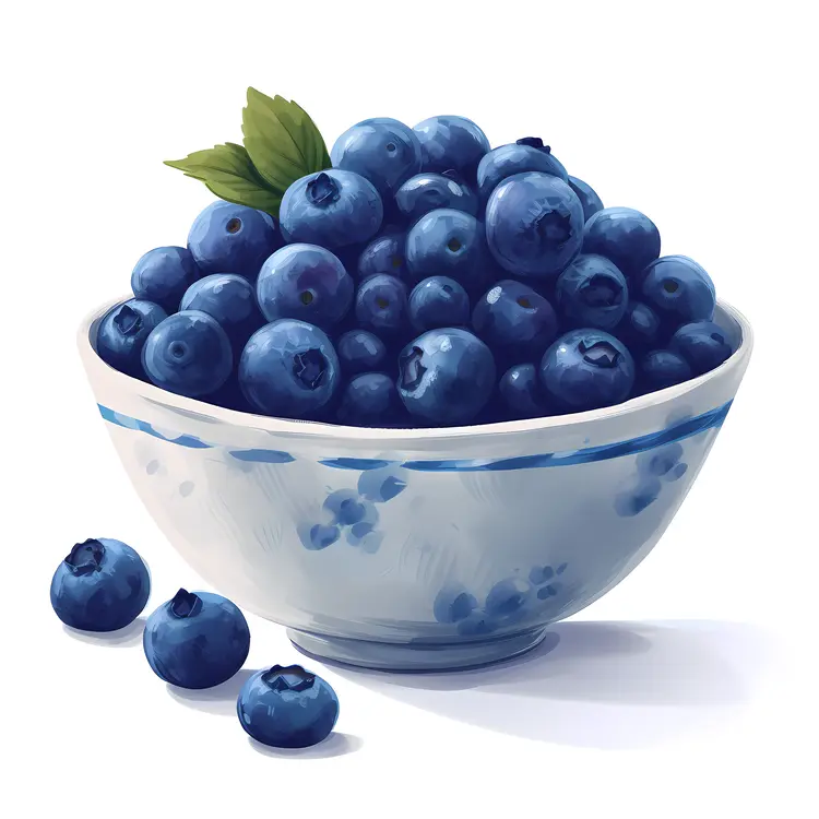 Organic Blueberries in a Bowl