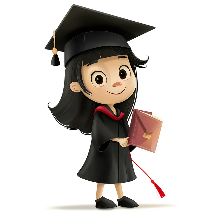 Graduation Girl with Book