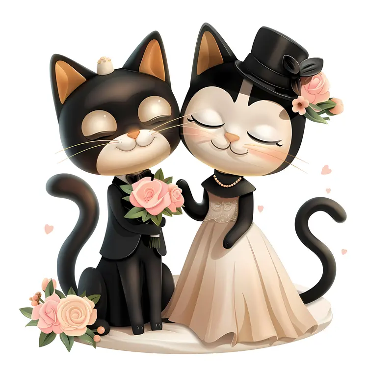 Cute Cats in Wedding Attire