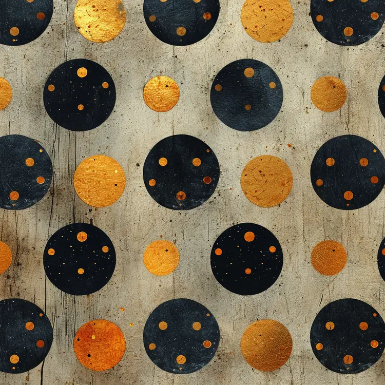 Black and Orange Polka Dot Pattern