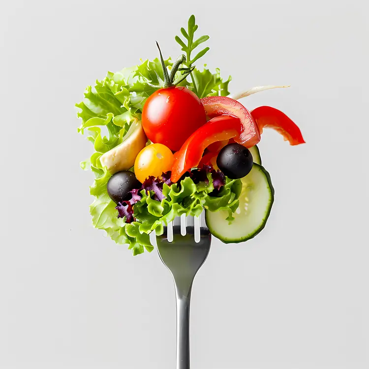 Fork with Vegetable Mix