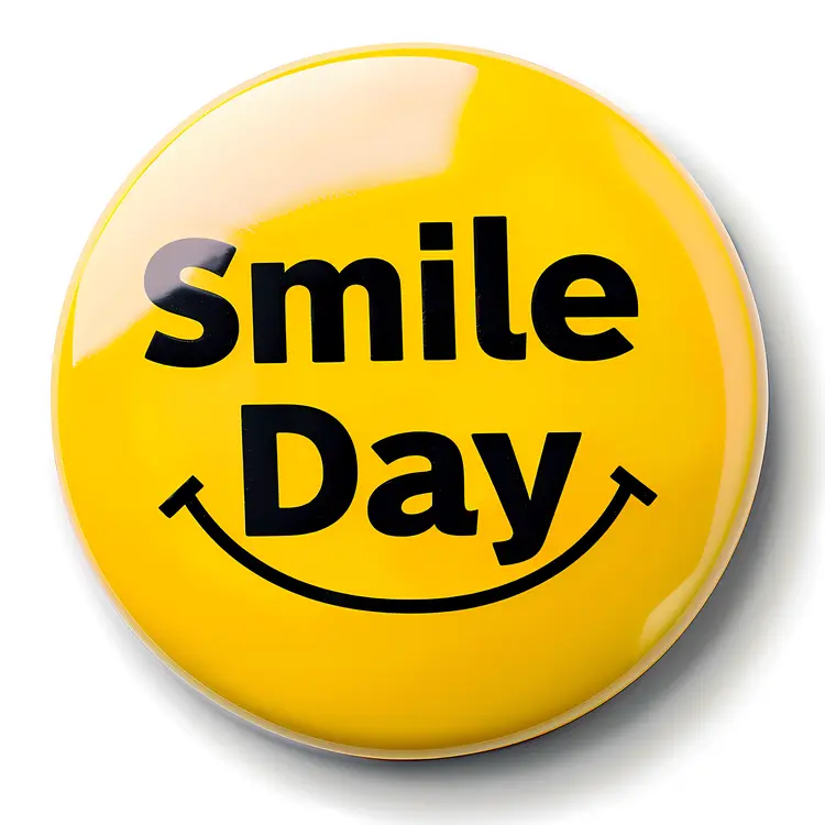 Yellow Smile Day Badge