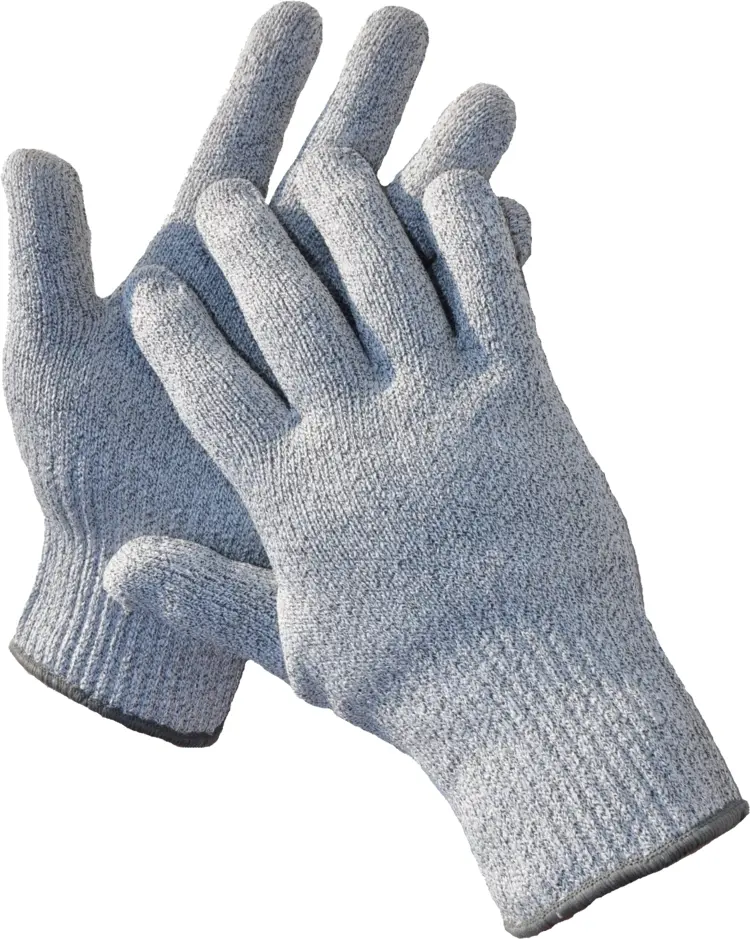 Gray Knitted Winter Gloves