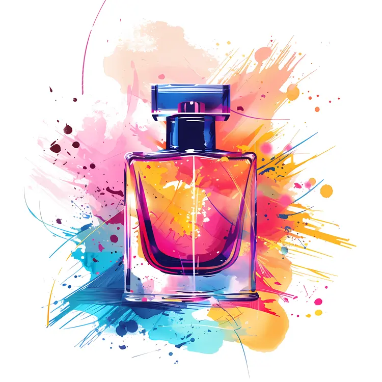 Colorful Abstract Perfume Bottle