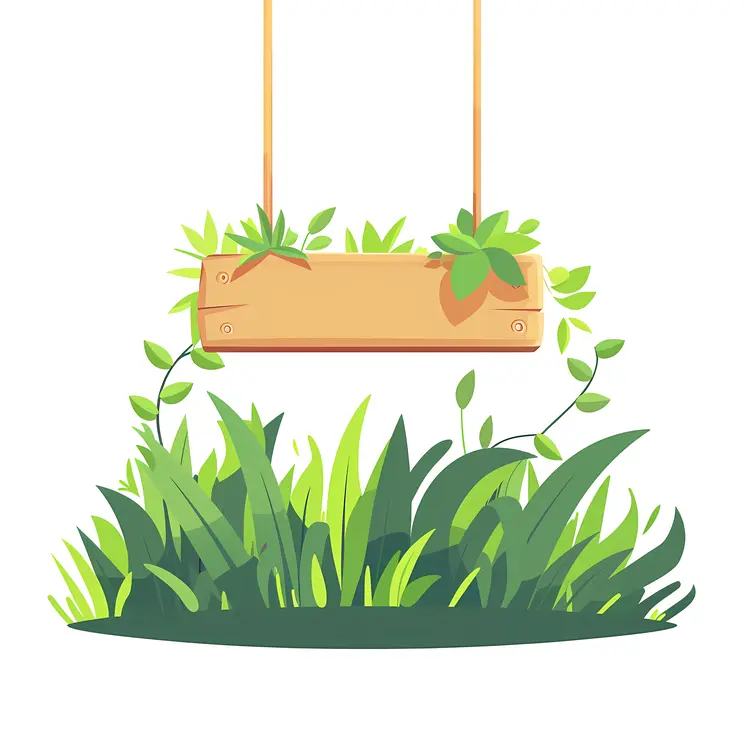 Hanging Wooden Sign with Greenery