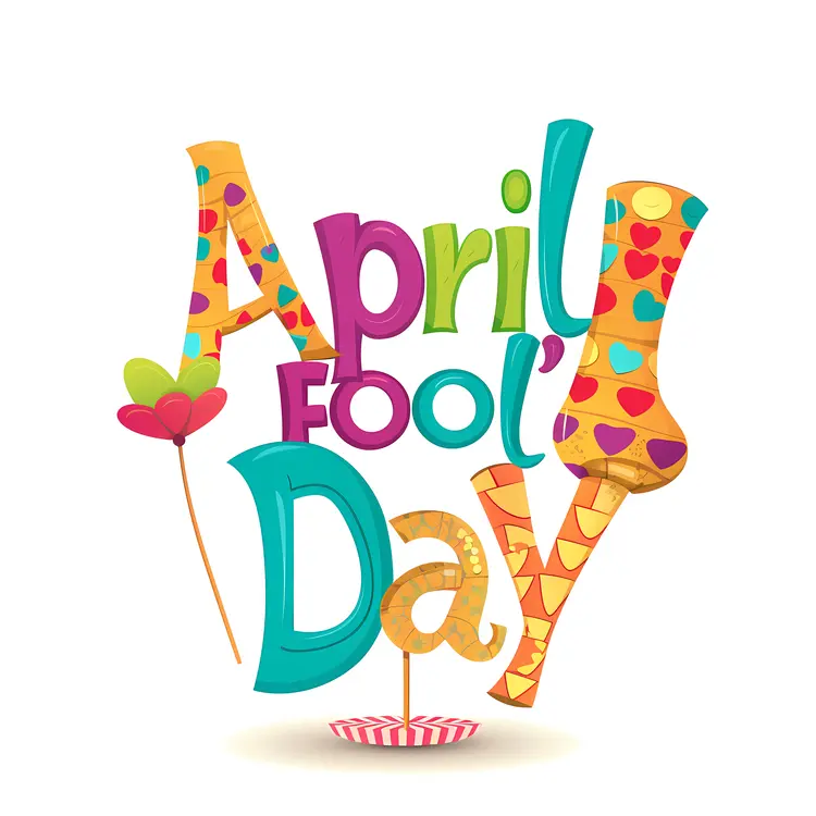 April Fool's Day with Colorful Letters