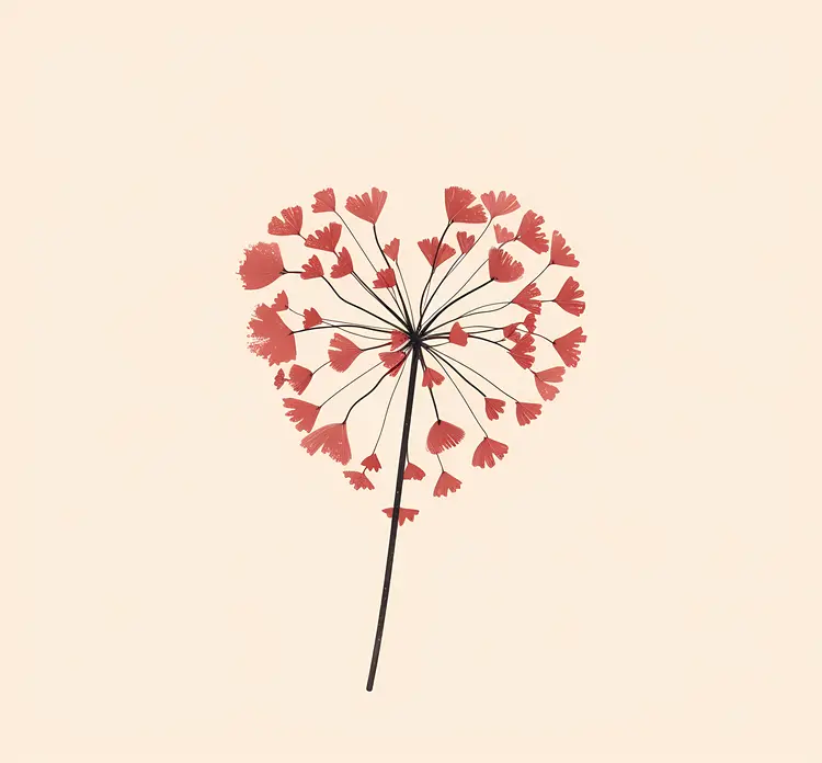 Red Heart-shaped Dandelion