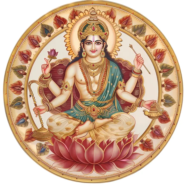 Traditional Hindu Deity Painting