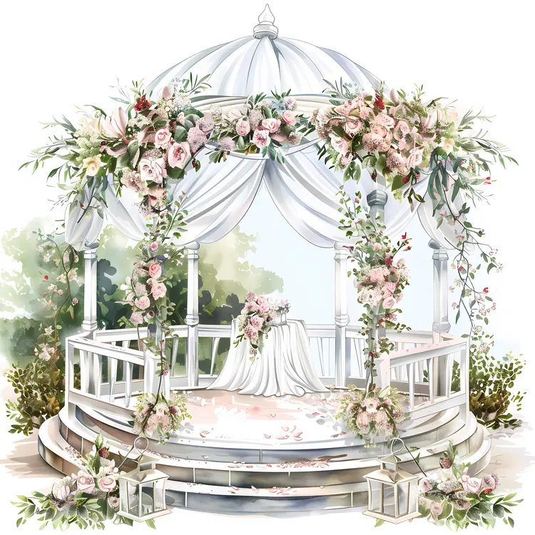 Elegant Floral Wedding Gazebo