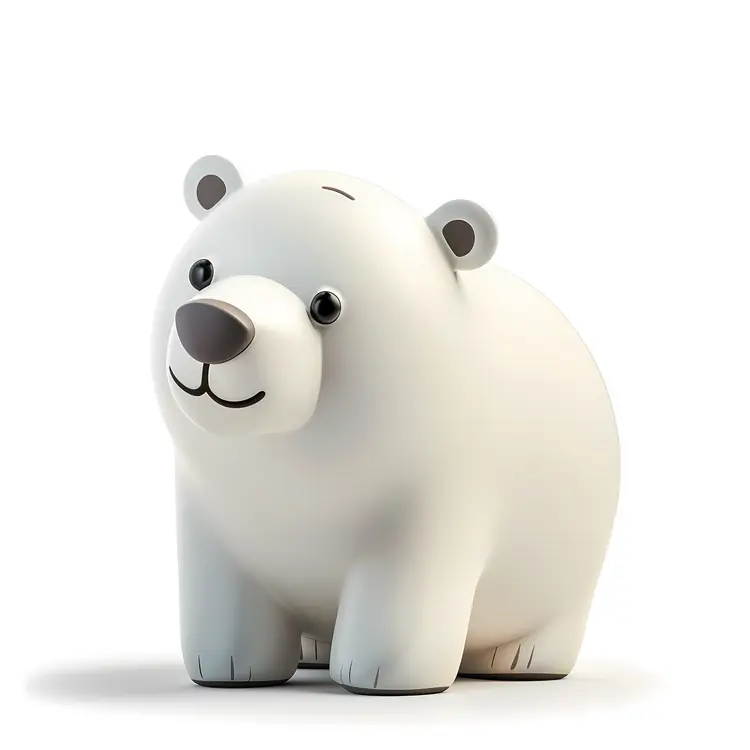 Cute White Bear Cartoon