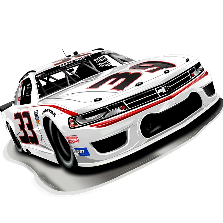 NASCAR Racing Car with Number 33