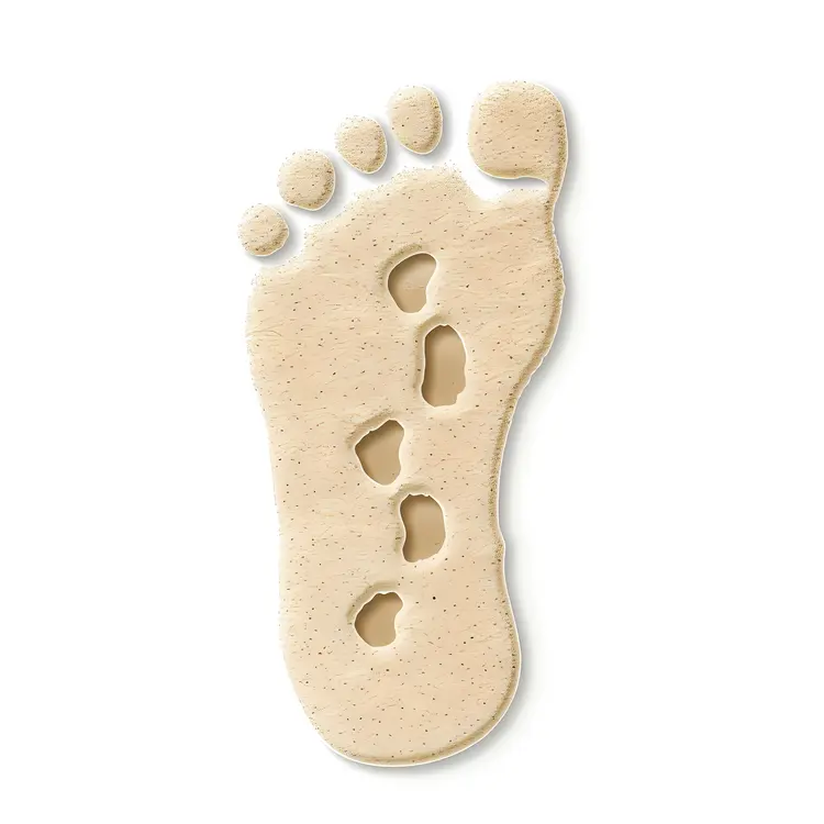 Beige Footprint Imprint