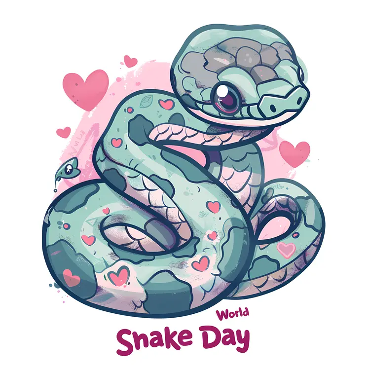Cute Snake for World Snake Day