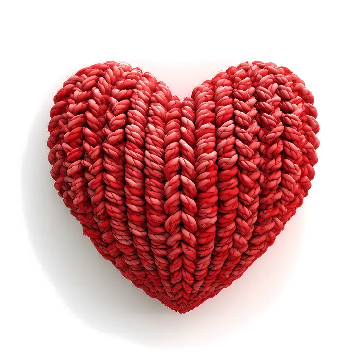 Red Knitted Heart