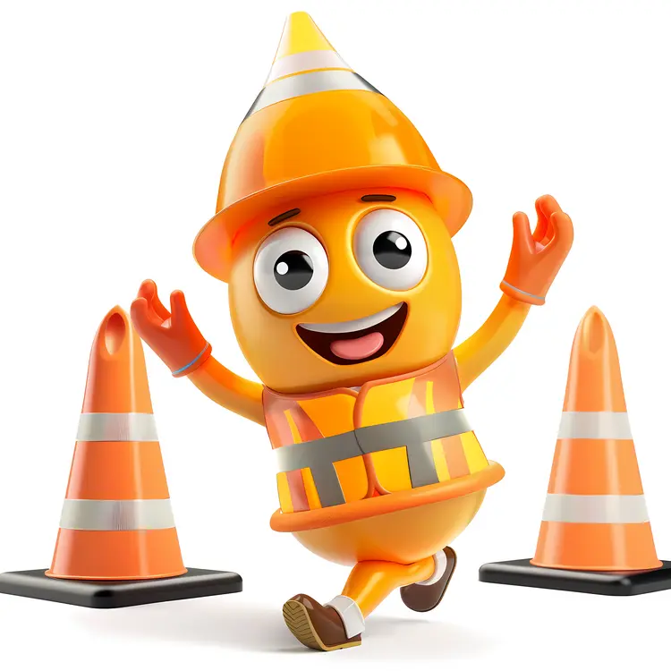 Cute Construction Worker Character