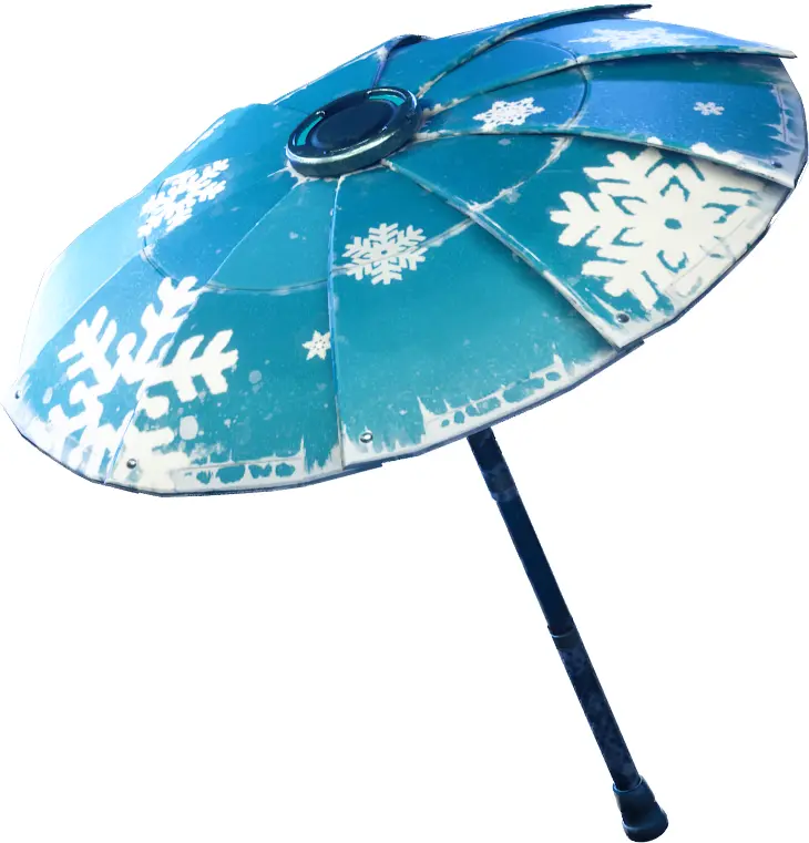 Blue Umbrella with Snowflakes