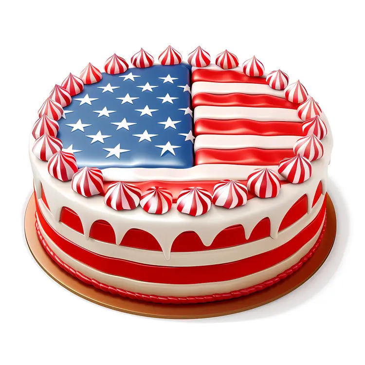 Patriotic Cake for Independence Day