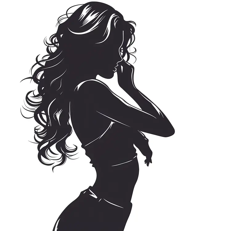 Elegant Silhouette of a Woman