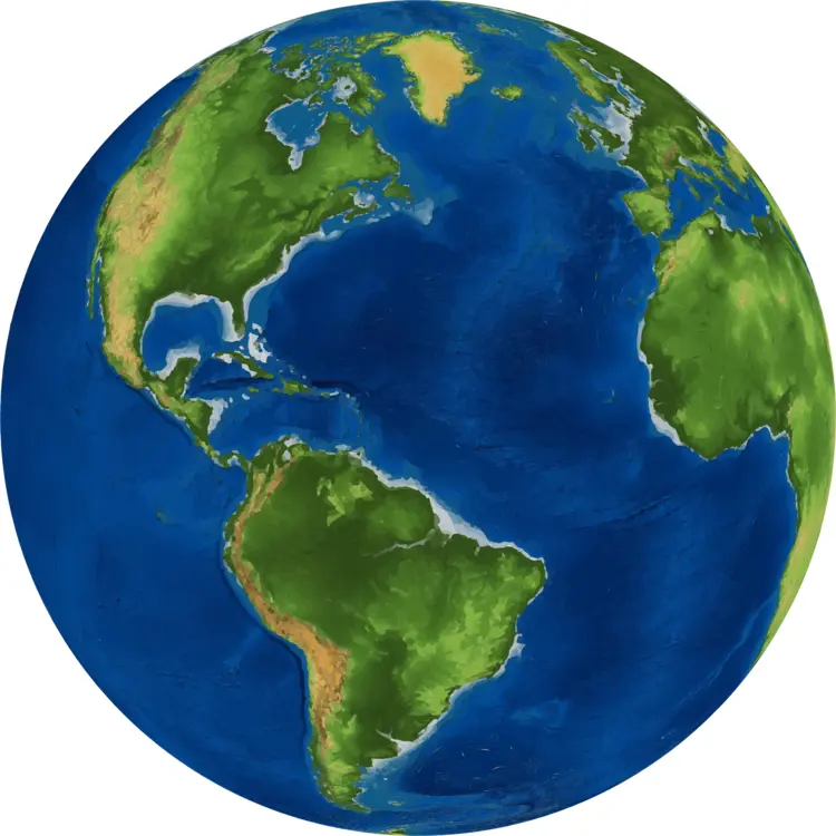 Green and Blue Earth Globe