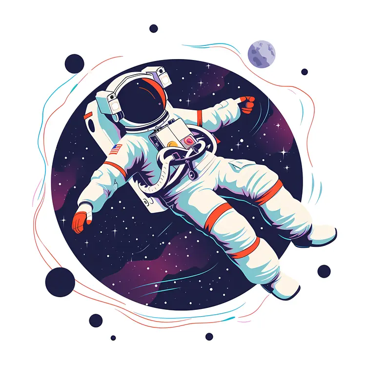 Astronaut Floating in Space