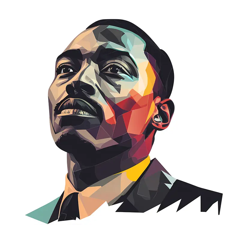 Colorful Abstract Portrait of a Man