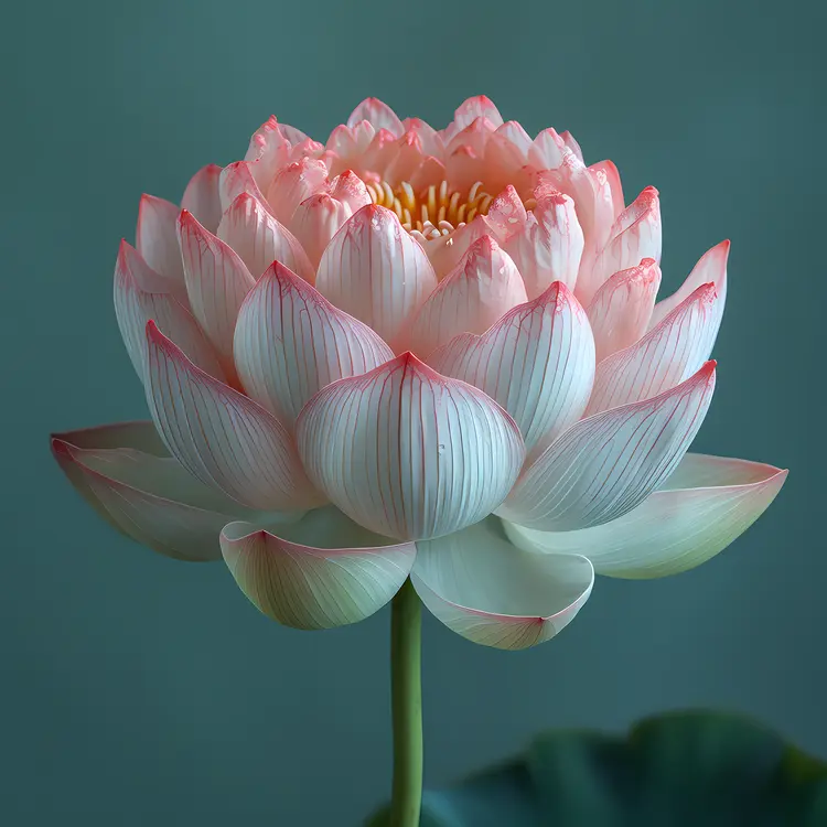 Pink Lotus Flower in Full Bloom