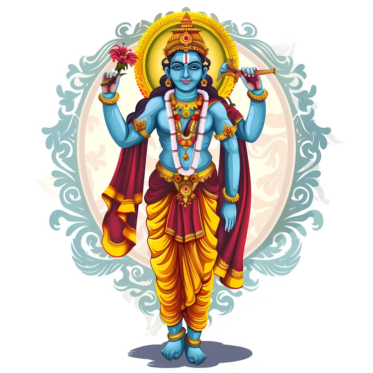 Divine Hindu Deity Illustration