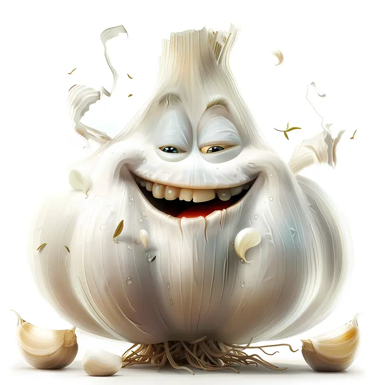 Smiling Garlic Character