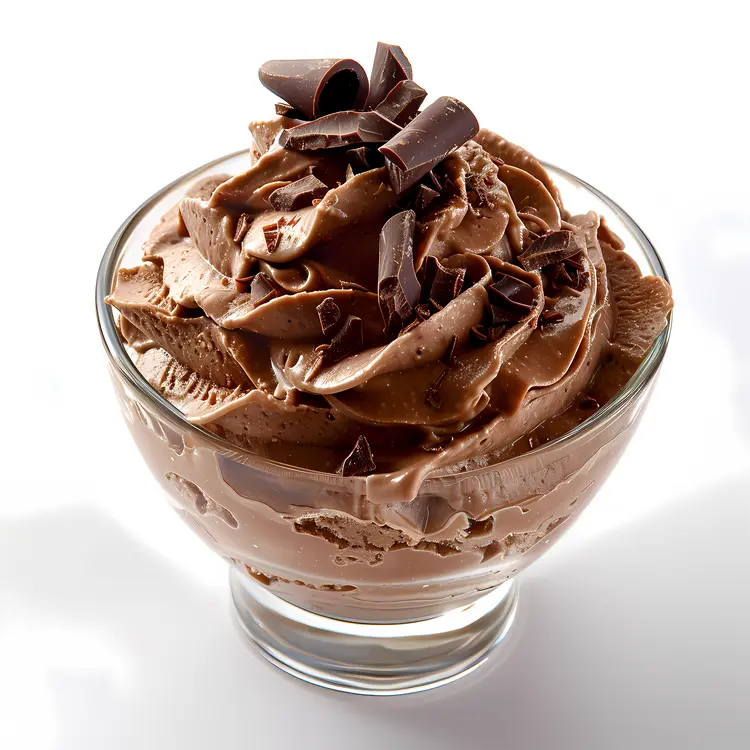 Chocolate Mousse with Chocolate Shavings