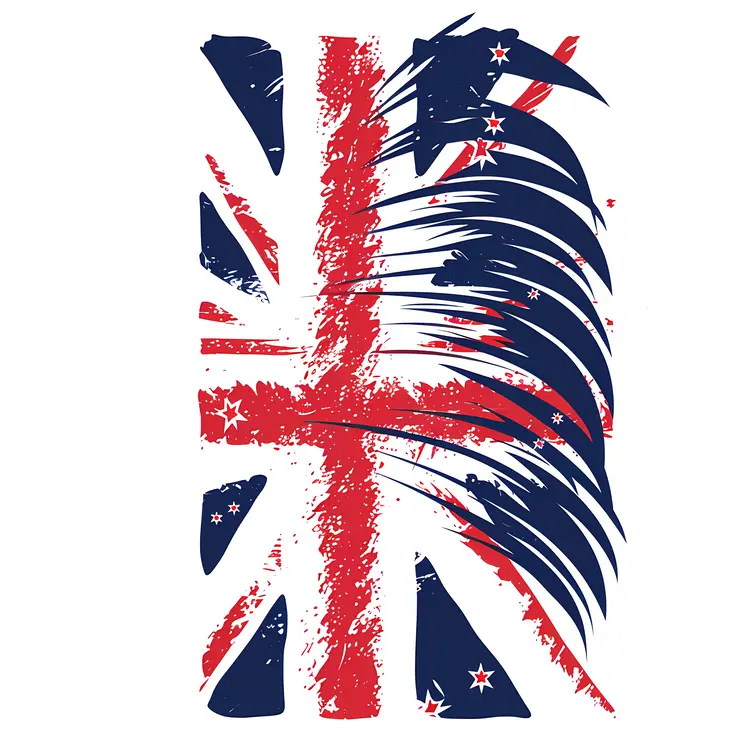 Union Jack with Feather Design