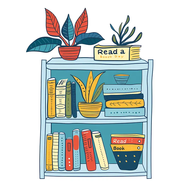 Bookshelf on Read a Book Day