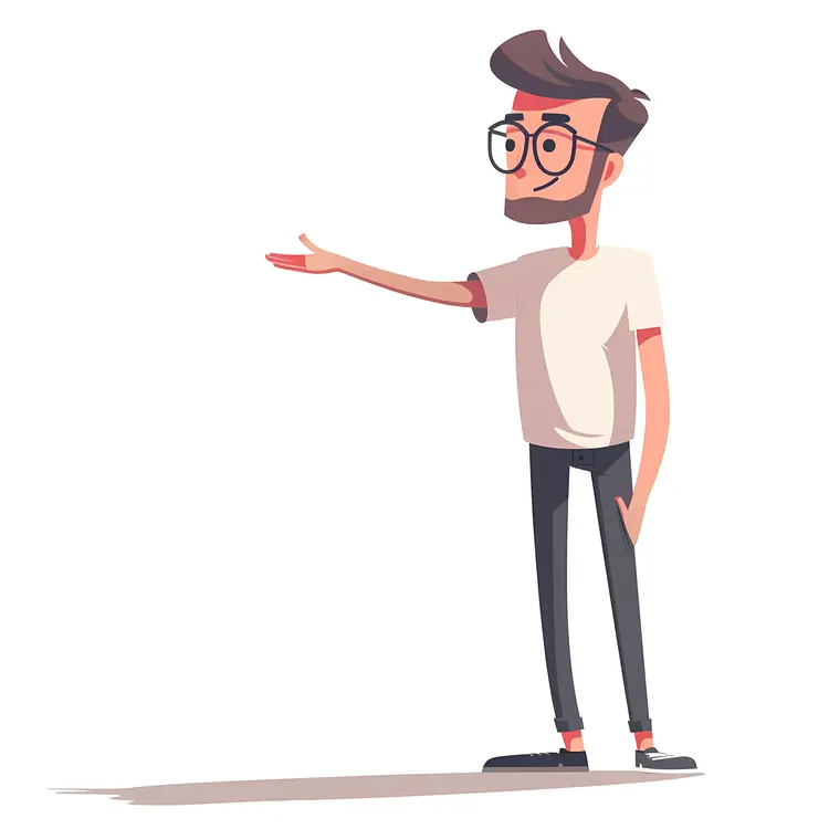 Cartoon Man Gesturing