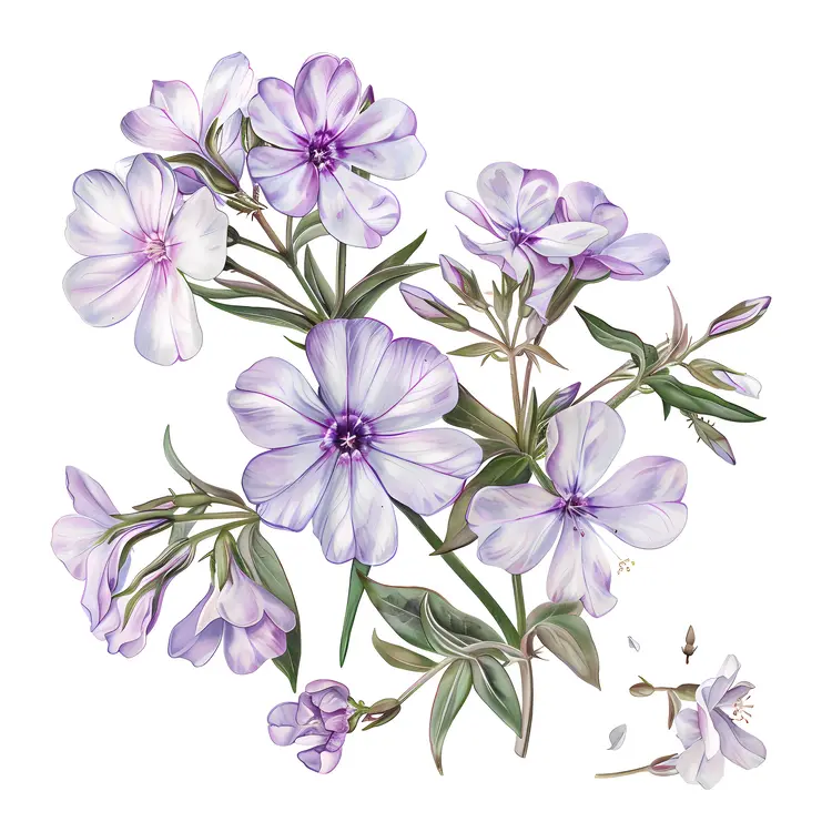 Cluster of Purple Flowers