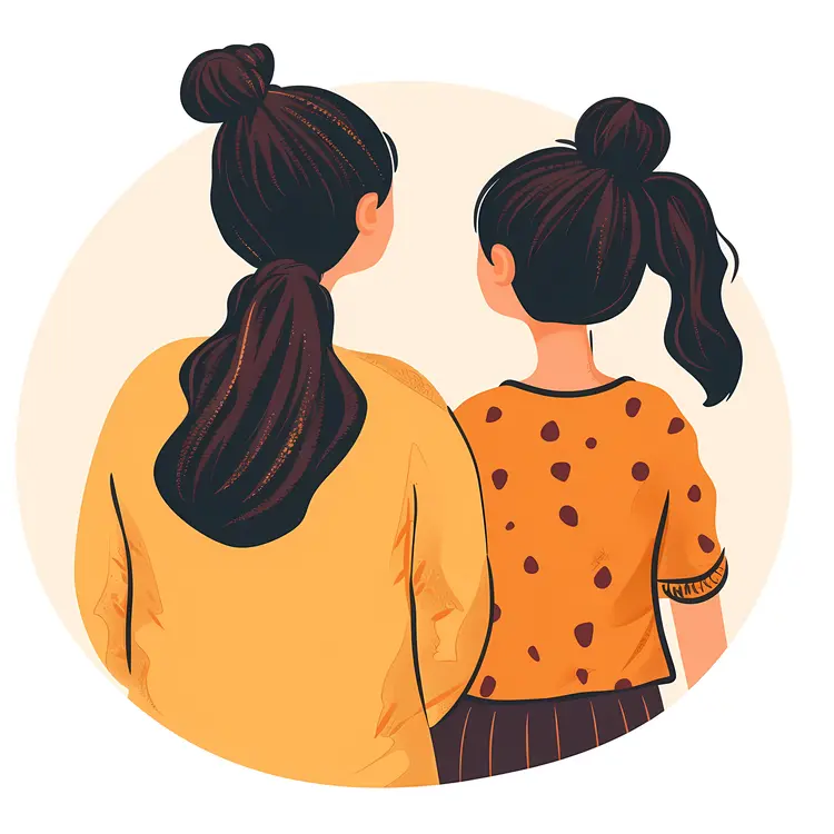 Mother and Child from Behind