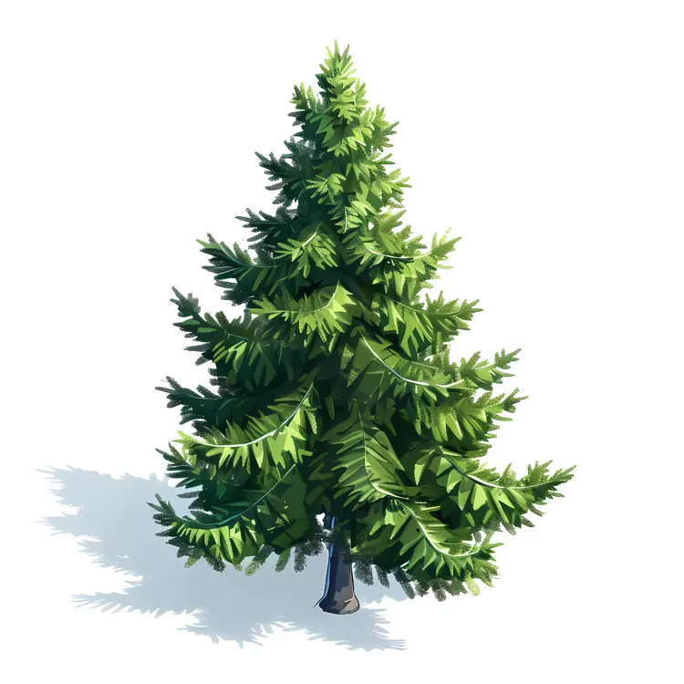 Green Pine Tree Illustration