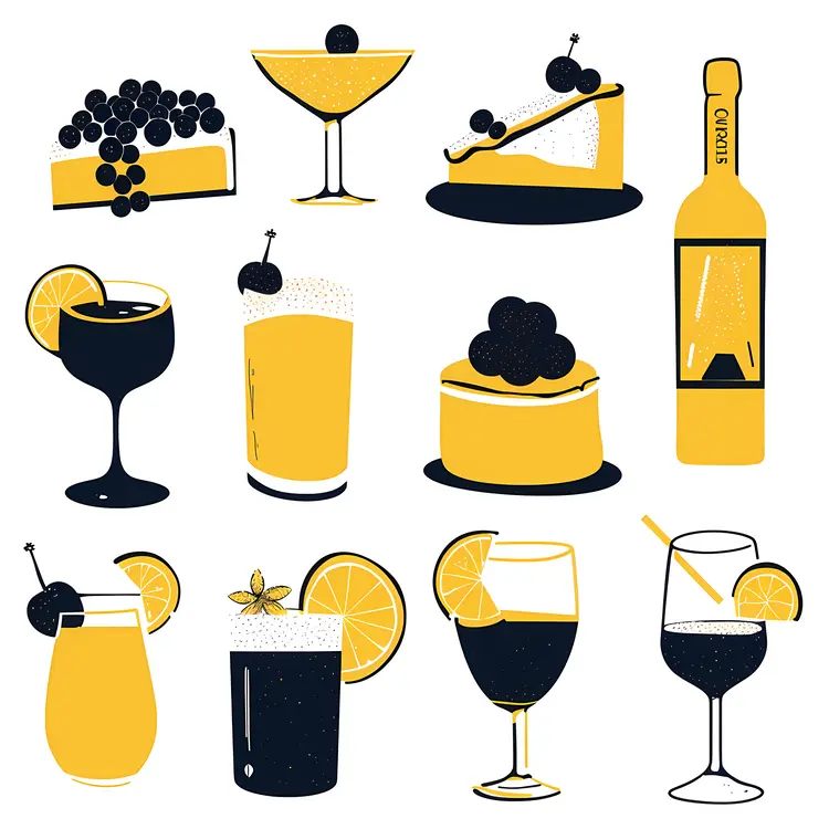 Sweet Desserts and Elegant Drinks